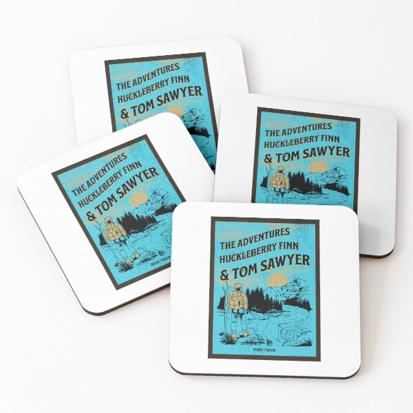 Item preview, The Adventures Of Huckleberry Finn And Tom Sawyer - Mark Twain Book Cover Art  designed and sold by Suyogsonar25.
