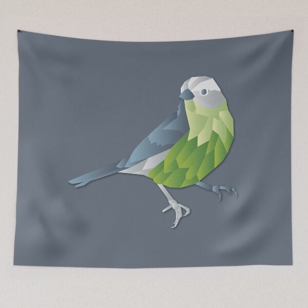 Item preview, Pájaro de baja poli | vibraciones de primavera designed and sold by ReddRabbitt.