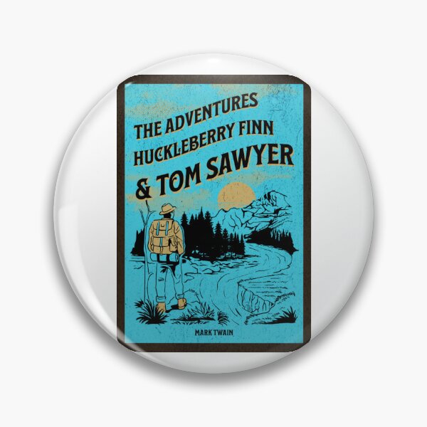 Item preview, The Adventures Of Huckleberry Finn And Tom Sawyer - Mark Twain Book Cover Art  designed and sold by Suyogsonar25.