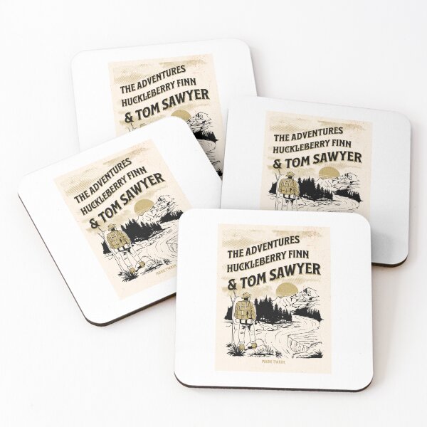 Item preview, The Adventures Of Huckleberry Finn And Tom Sawyer - Mark Twain Book Cover Art  designed and sold by Suyogsonar25.