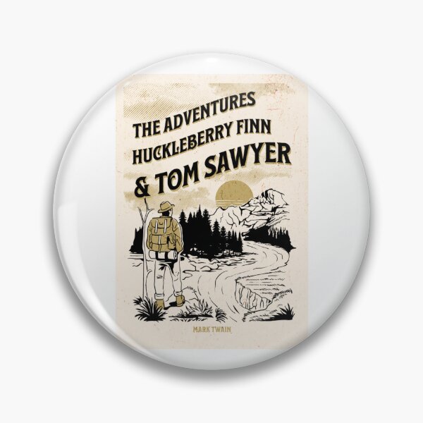 Item preview, The Adventures Of Huckleberry Finn And Tom Sawyer - Mark Twain Book Cover Art  designed and sold by Suyogsonar25.