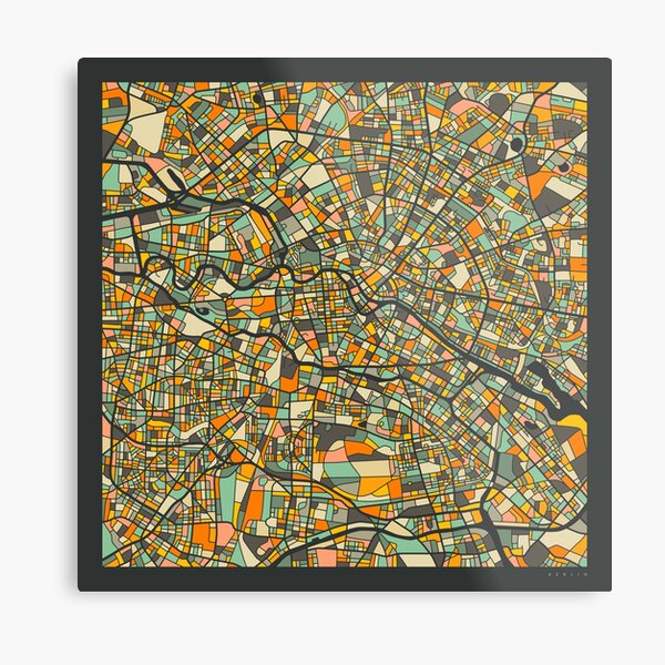BERLIN MAP Metal Print