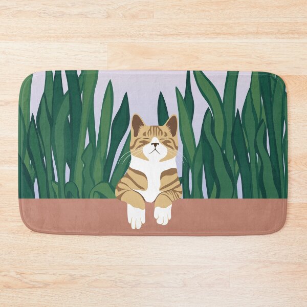 Item preview, Cat Hanging Over Garden Ledge designed and sold by zykydesigns.