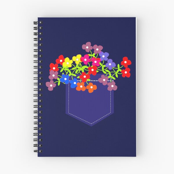 Item preview, Pocket full of posies denim pocket design with colorful flowers designed and sold by virtualedu.