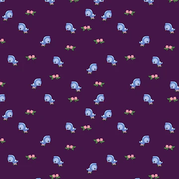 Artwork thumbnail, Bluebird Pattern by SquibbleDesign