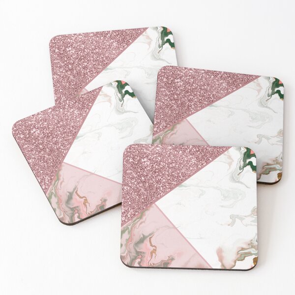 Item preview, pink and beige glitter luxury marble pattern designed and sold by Beeroclock.