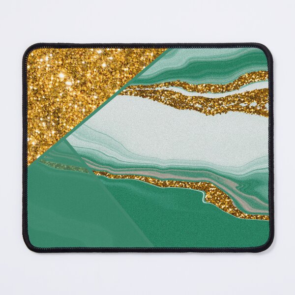 Item preview, green and gold glitter luxury marble pattern designed and sold by Beeroclock.