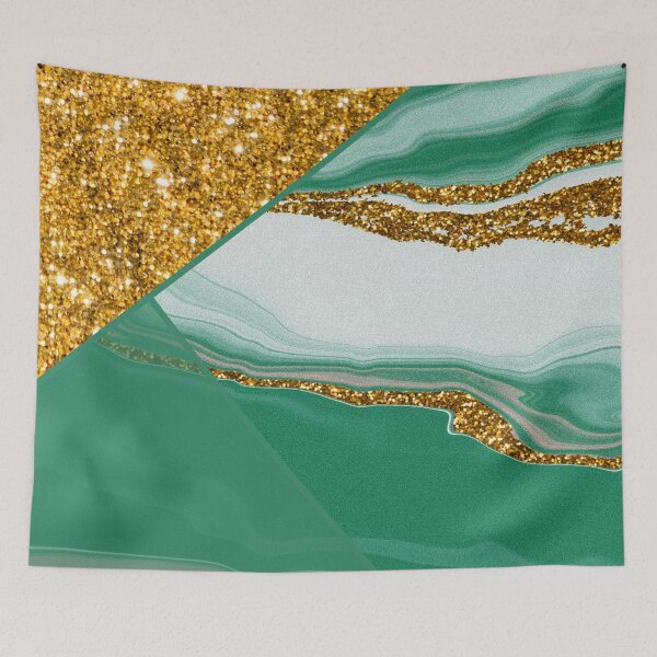 Item preview, green and gold glitter luxury marble pattern designed and sold by Beeroclock.