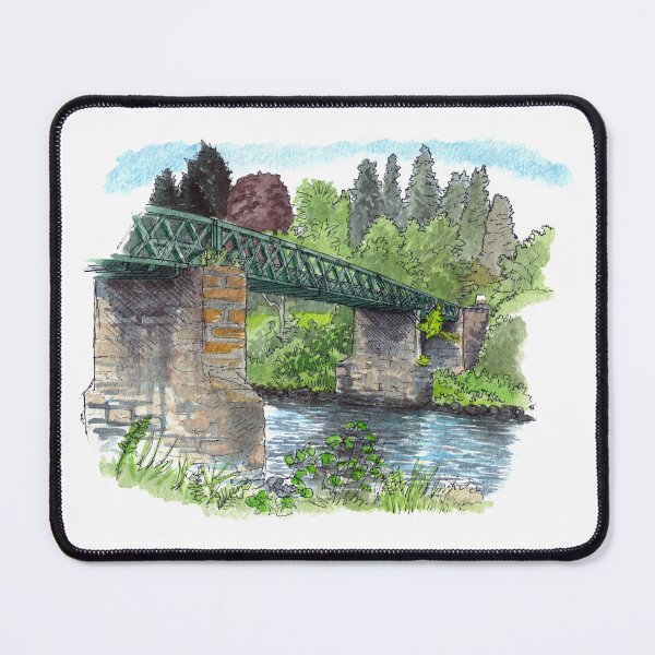 Item preview, Strathtay - Grandtully - River Tay Bridge Watercolour designed and sold by Tom Napper Design.