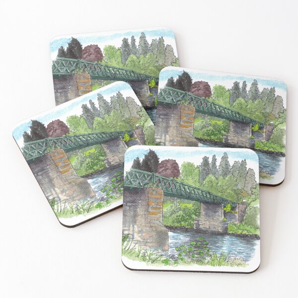 Item preview, Strathtay - Grandtully - River Tay Bridge Watercolour designed and sold by Tom Napper Design.