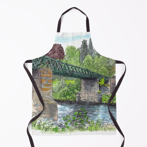 Item preview, Strathtay - Grandtully - River Tay Bridge Watercolour designed and sold by Tom Napper Design.