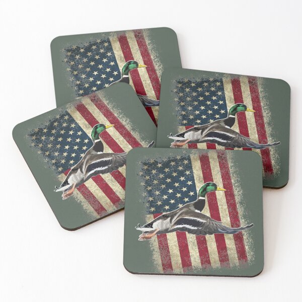 Item preview, American Flag Flying Mallard Duck Hunting Design designed and sold by LifeCrush.