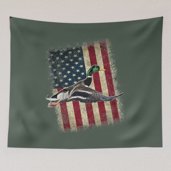 Item preview, American Flag Flying Mallard Duck Hunting Design designed and sold by LifeCrush.