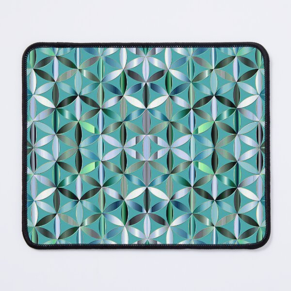 Item preview, Metallic Teal Flower of Life designed and sold by shantilovesart.