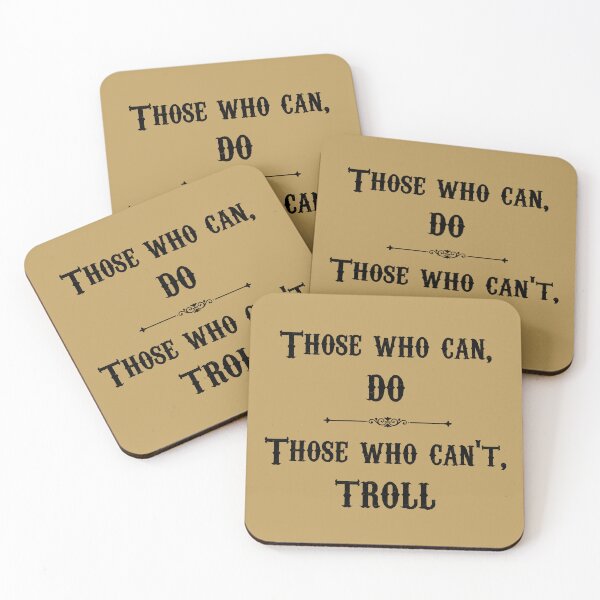 Item preview, Those who can, do those who can't, troll (black) designed and sold by SolidEarthArt.
