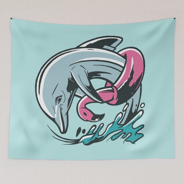 Item preview, splashing dolphin designed and sold by iamdesigns14.