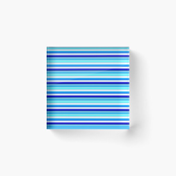 Item preview, artistic blue and white horizontal stripes |  artistic blue striped designed and sold by lausn.