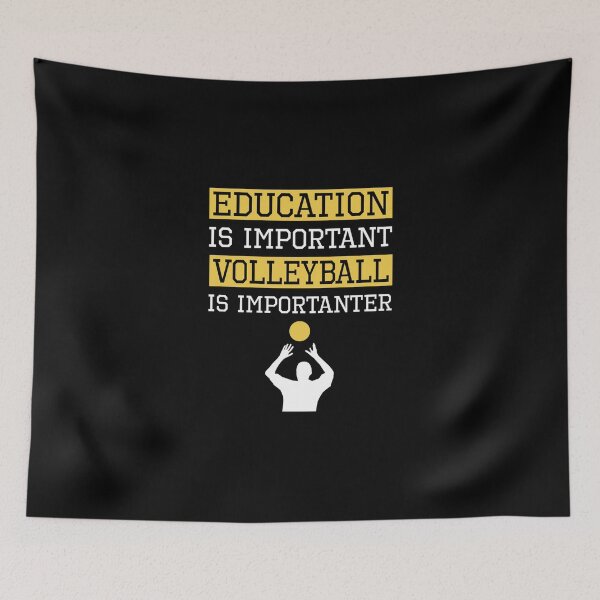 Item preview, La educación es importante El voleibol es un regalo deportivo más importante Pegatina designed and sold by brittaapriliy.