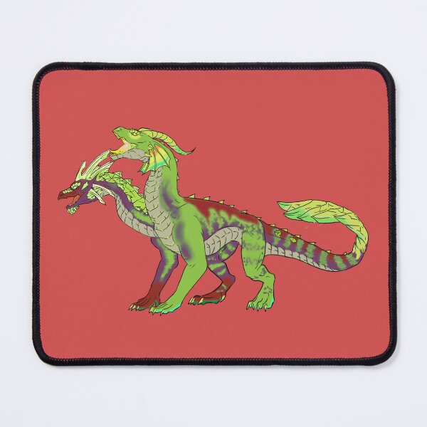 Item preview, Two headed green, purple and red hydra designed and sold by Furiarossa.