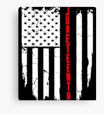 Juneteenth American Flag Canvas Print