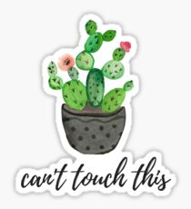 can't touch this, watercolor cactus Sticker