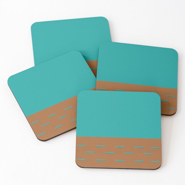 Item preview, Aqua and light brown dualtone with aqua stripes designed and sold by UniqueDesignHub.