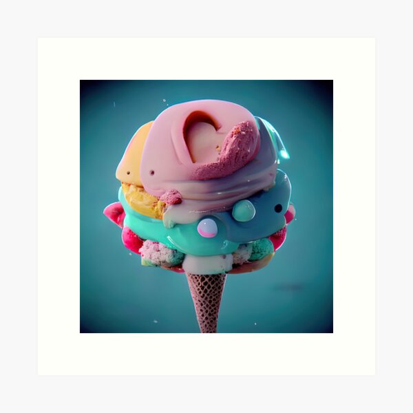 Yummy Yummy Ice Cream Art Print