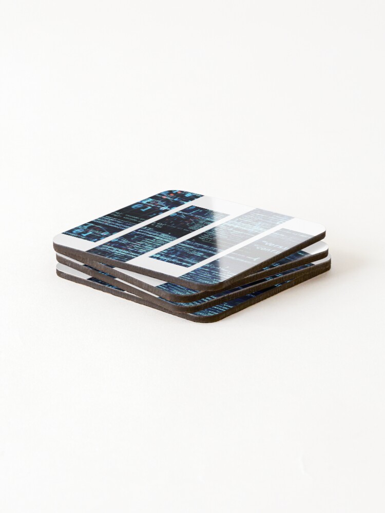 Thumbnail 4 of 5, Coasters (Set of 4), Binary Code, coder, Software developer and web developer designed and sold by SLSandaruwan.