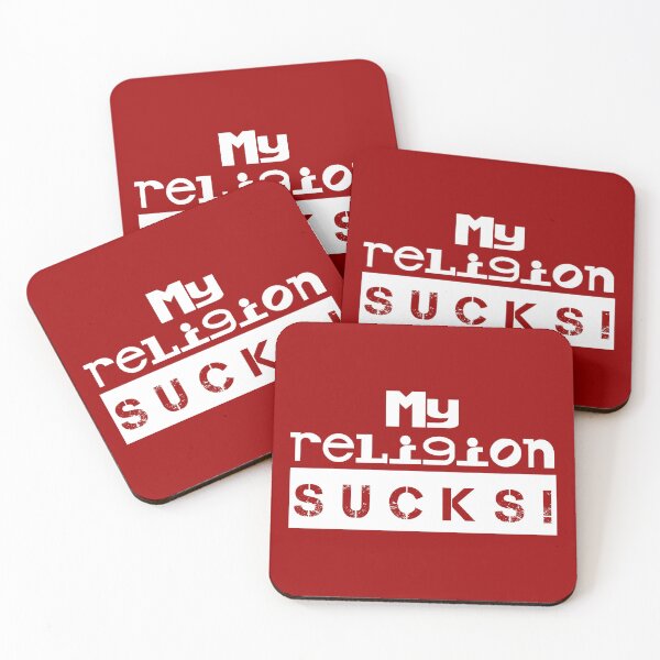 Item preview, My religion sucks! (white) designed and sold by SolidEarthArt.