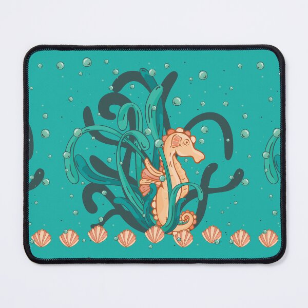 Item preview, Cute cartoon Seahorse in algae designed and sold by FlamesandFrost.