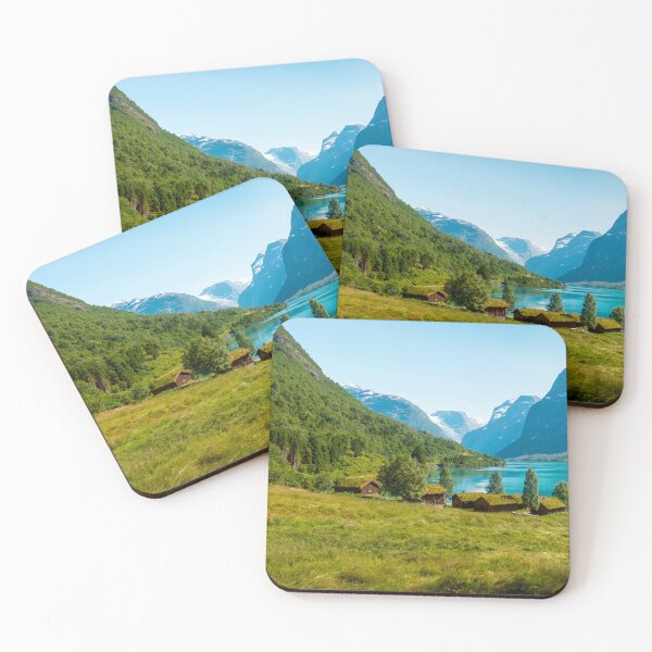 Item preview, Norwegian landscape with lake and mountains in the summer designed and sold by Mikołaj Niemczewski.
