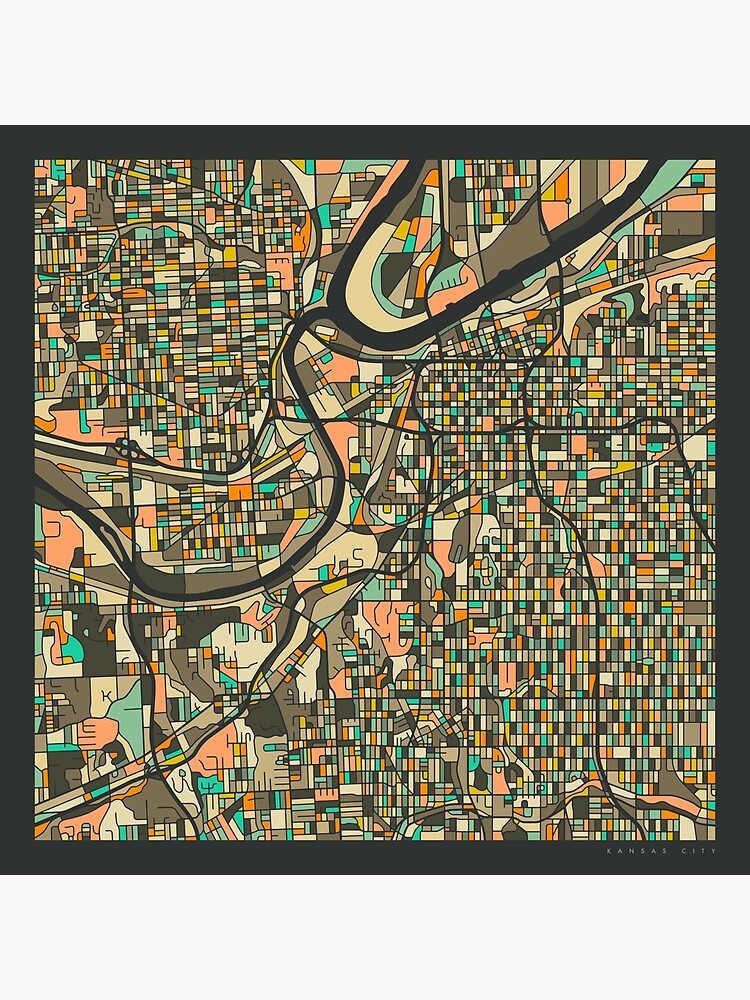 "KANSAS CITY MAP" Canvas Print for Sale by JazzberryBlue Redbubble