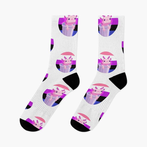 Item preview, Minecraft Axolotl LGBT Sticker LGBTQ: Genderfluid/Genderflexible flag designed and sold by PengaPingu.