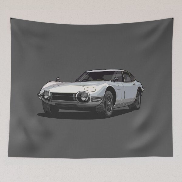 Item preview, Artwork Toyota 2000  GT Classic White japan racing Icon designed and sold by SketchNinja.