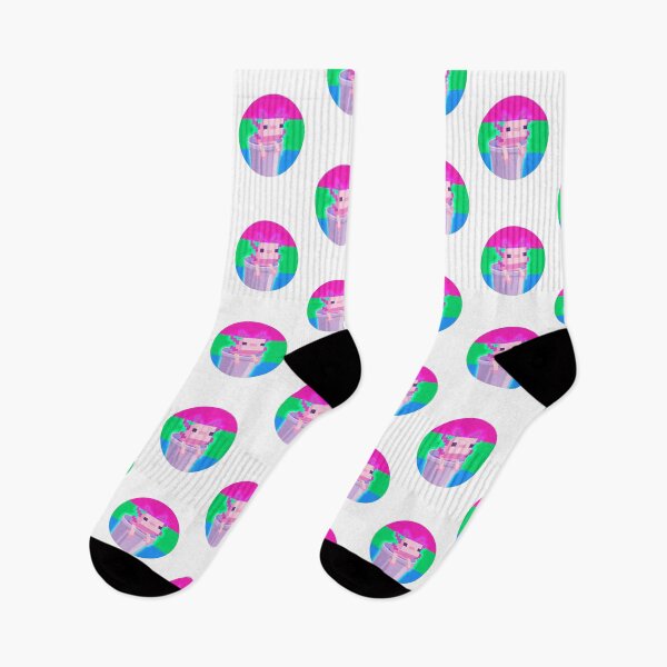 Item preview, Minecraft Axolotl LGBT Sticker LGBTQ: Polysexial Pride designed and sold by PengaPingu.