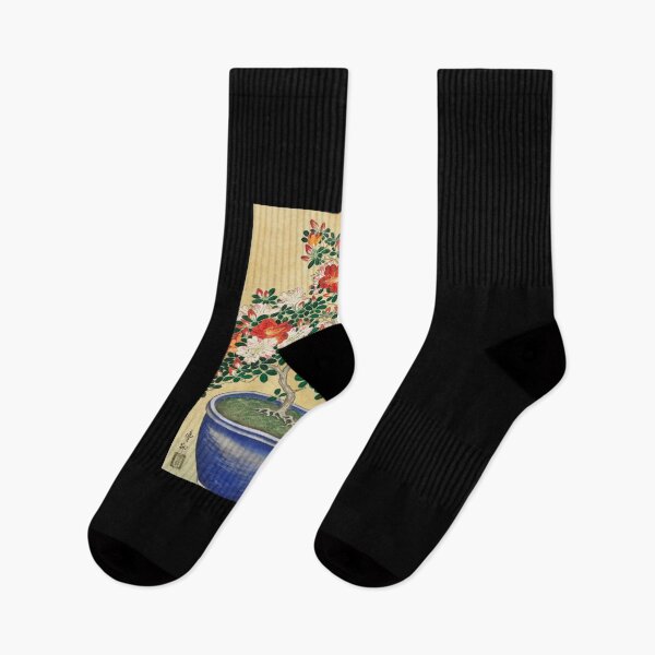 Item preview, Blooming Azalea In Blue Pot 1920 1930 By Ohara Koson Zipped Hoodie designed and sold by lelaalicesr.