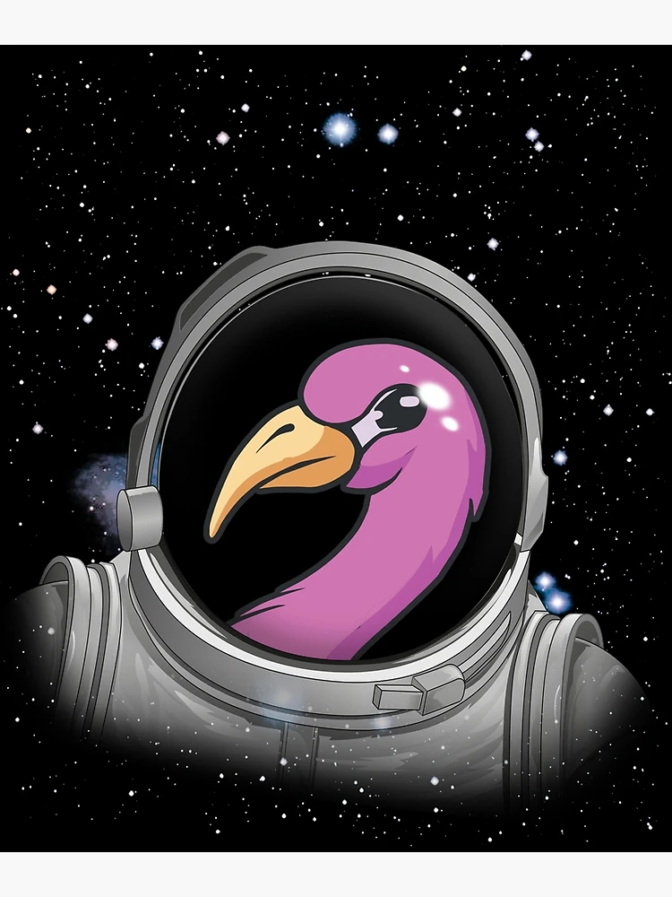 Thumbnail 3 von 3, Poster, Flamingo Astronaut Space Astronomy Astronaut Flamingo Gear designt und verkauft von DynamicDesign.