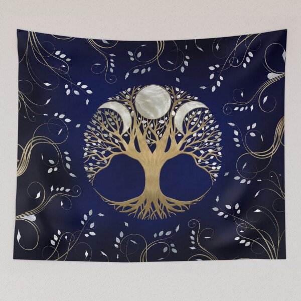 Item preview, Triple Moon - Tree of life Ornament designed and sold by k9printart.