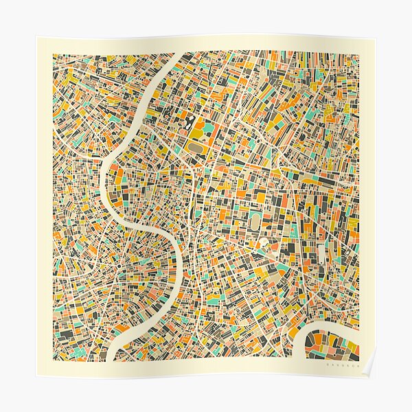BANGKOK MAP Poster