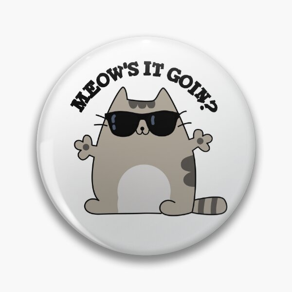 Item preview, Meow's It Goin Cute Cat Puns  designed and sold by punnybone.