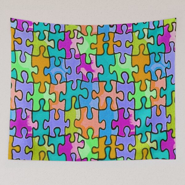 Item preview, Puzzle Piece Galore designed and sold by TotallyRetroArt.