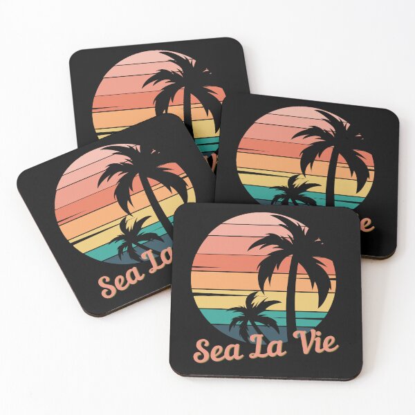 Item preview, Vintage Tropical Sunset, Sea La Vie, Endless Summer, Seize The Summer, forever sunset, Forever Chasing Sunset designed and sold by Sun Sand & Sea Art.