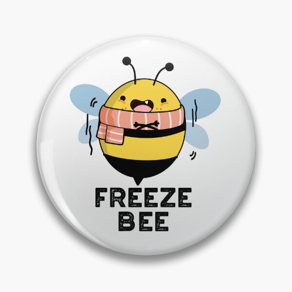 Item preview, Freeze Bee Funny Bug Puns  designed and sold by punnybone.