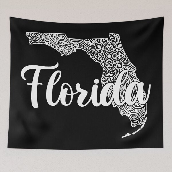 Item preview, Patriotic Decorative Mandala Style Map of Florida designed and sold by mrhighsky.