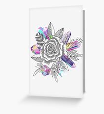 Rose and Crystals Greeting Card