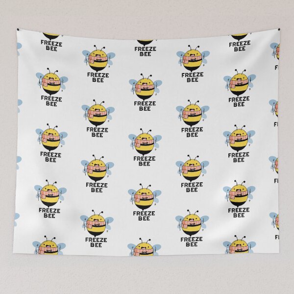 Item preview, Freeze Bee Funny Bug Puns  designed and sold by punnybone.