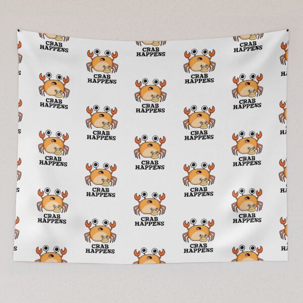 Item preview, Crab Happens Funny Animal Puns  designed and sold by punnybone.