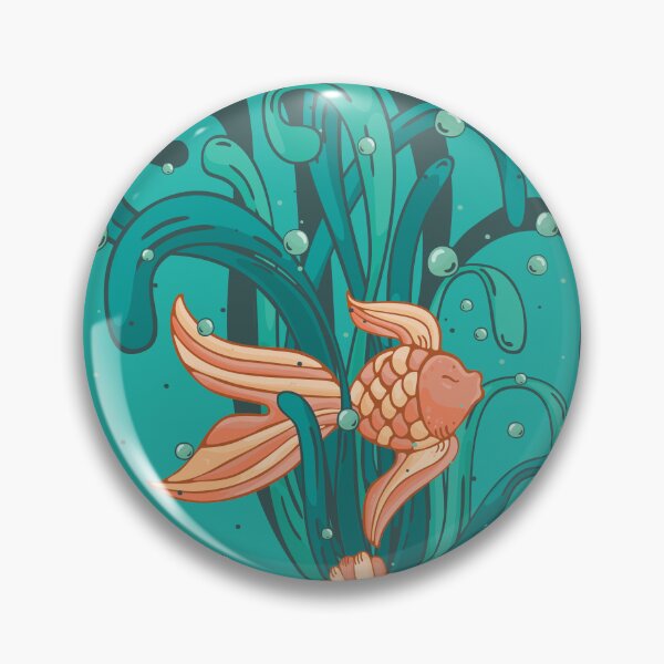 Item preview, Cute cartoon Angel Fish hiding in algae designed and sold by FlamesandFrost.