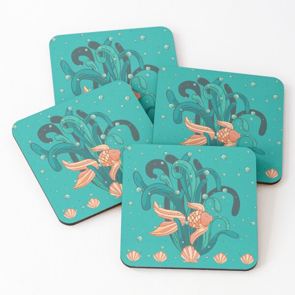 Item preview, Cute cartoon Angel Fish hiding in algae designed and sold by FlamesandFrost.