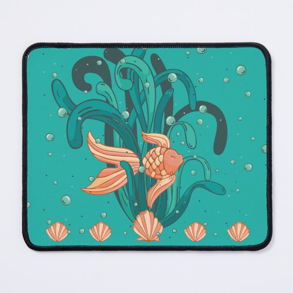 Item preview, Cute cartoon Angel Fish hiding in algae designed and sold by FlamesandFrost.